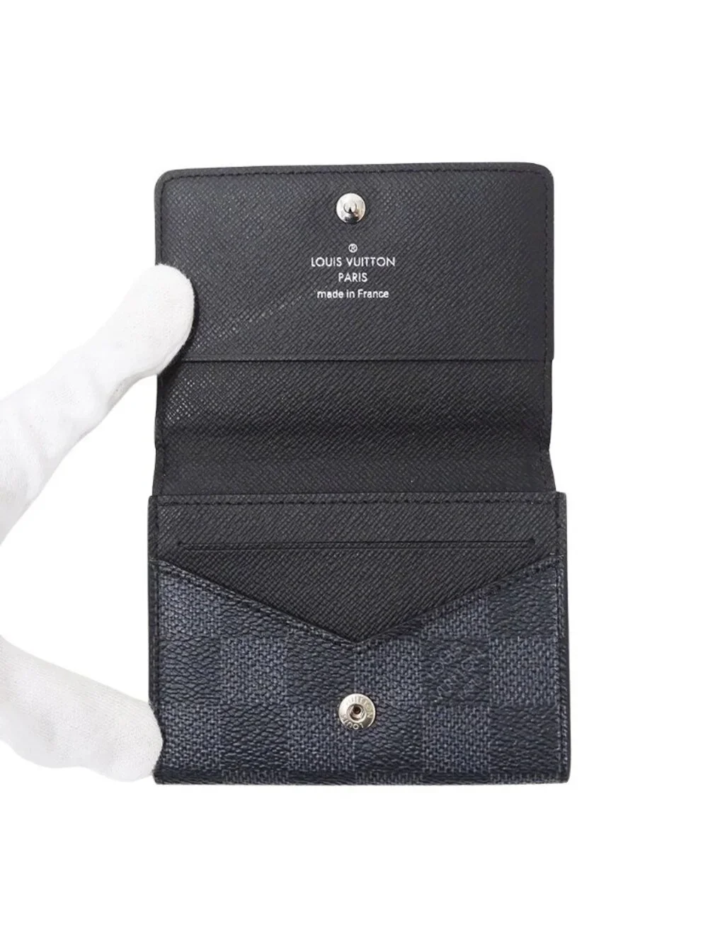 Louis Vuitton Card Case Damier Graphite Business Holder Black